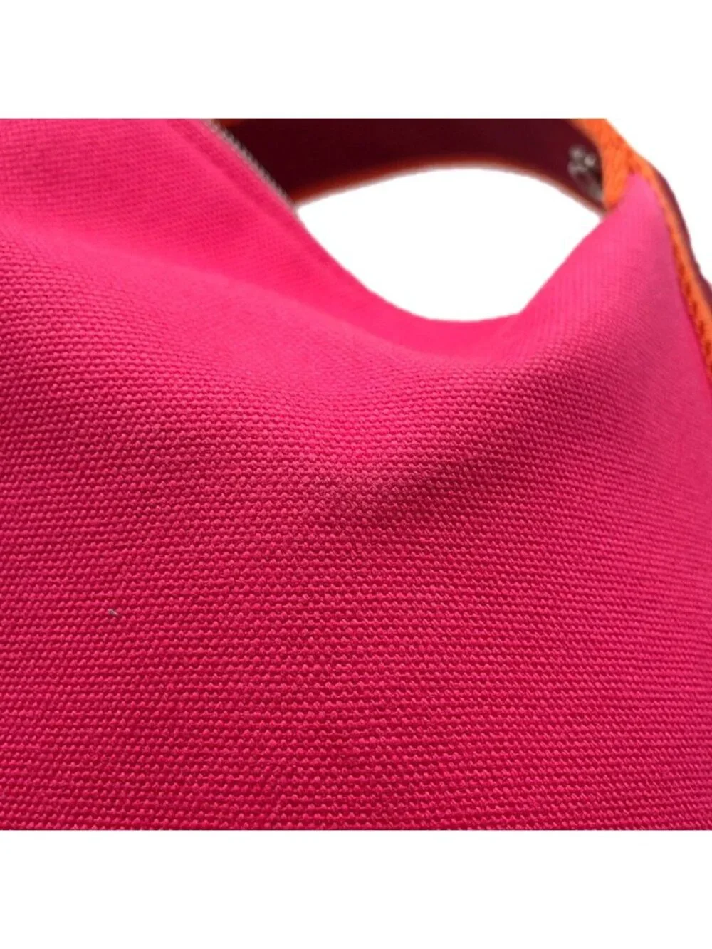 Hermes Handbag Bride-a-Brac GM Hibiscus Silver Canvas Pouch